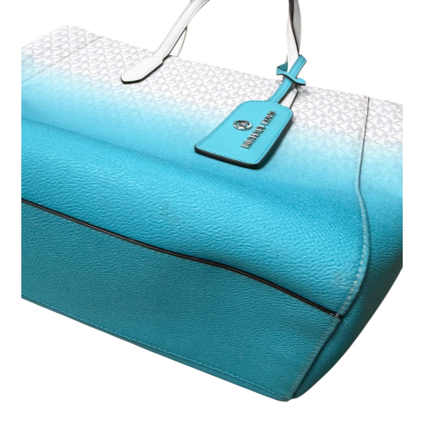 Handbag Designer By Michael Kors In Blue & White, Size:Large