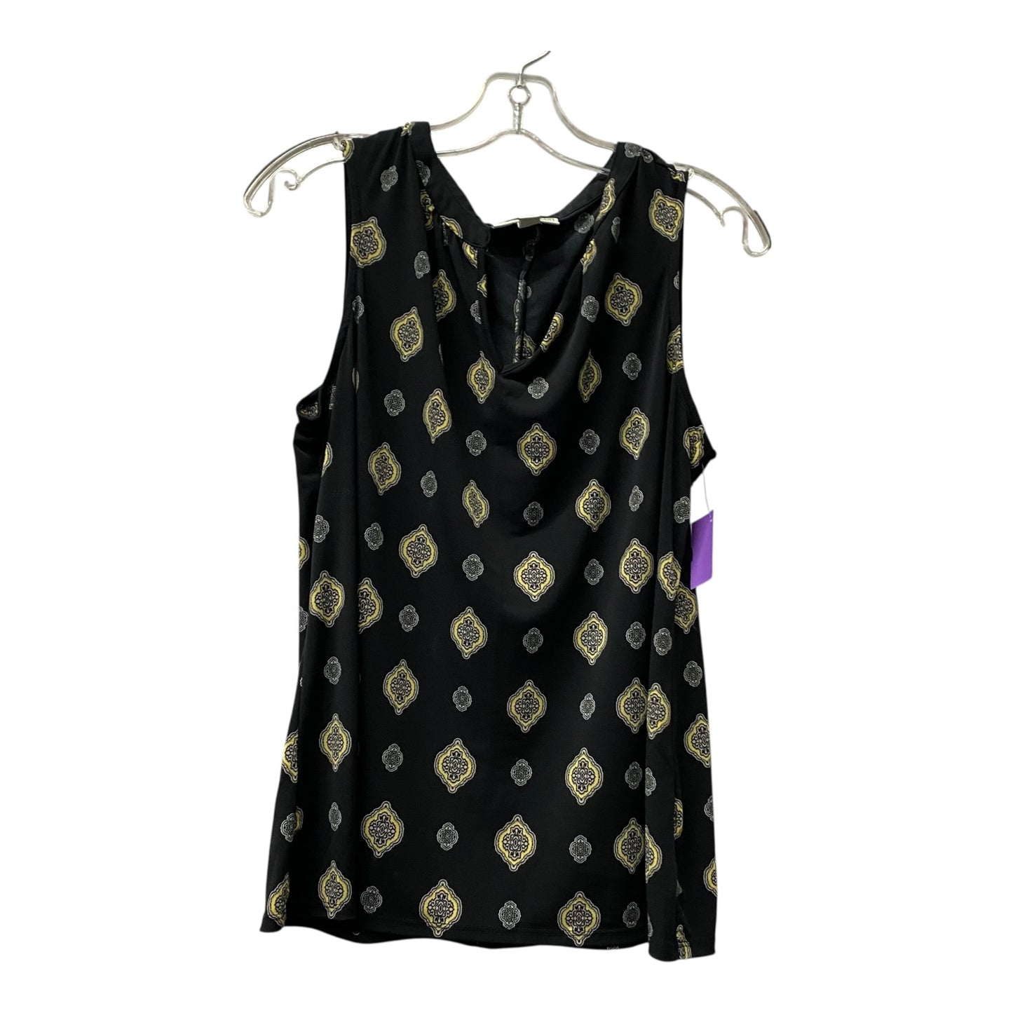 Top Sleeveless By Dana Buchman In Black, Size:M