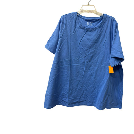 Top Ss Basic By Denim And Co Qvc In Blue, Size:2X