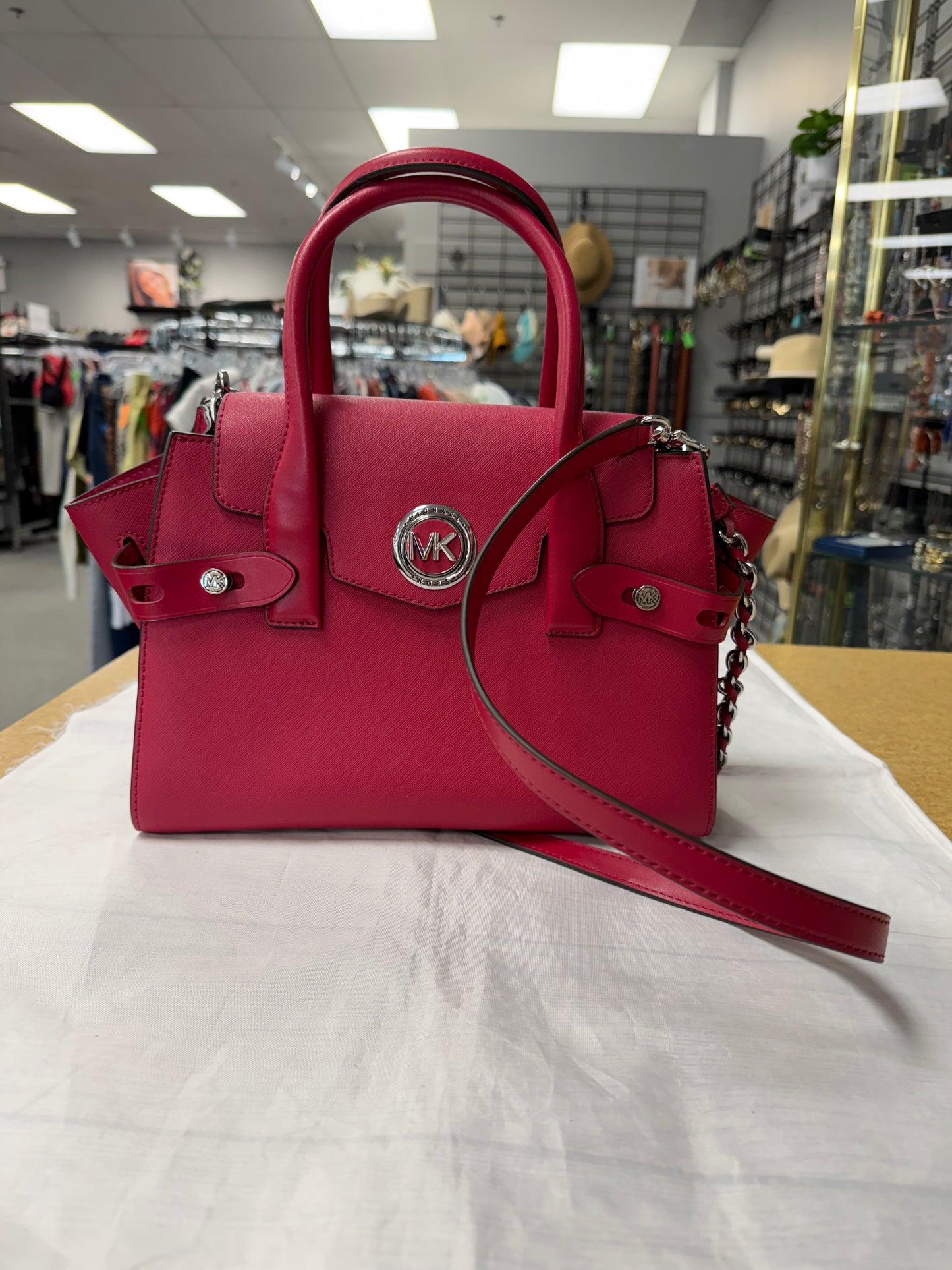 Handbag Designer By Michael Kors In Pink, Size:Medium