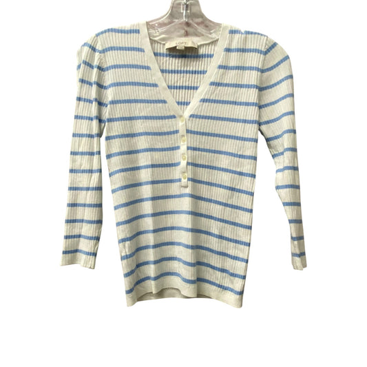 Top 3/4 Sleeve By Loft In White, Size:Xxs