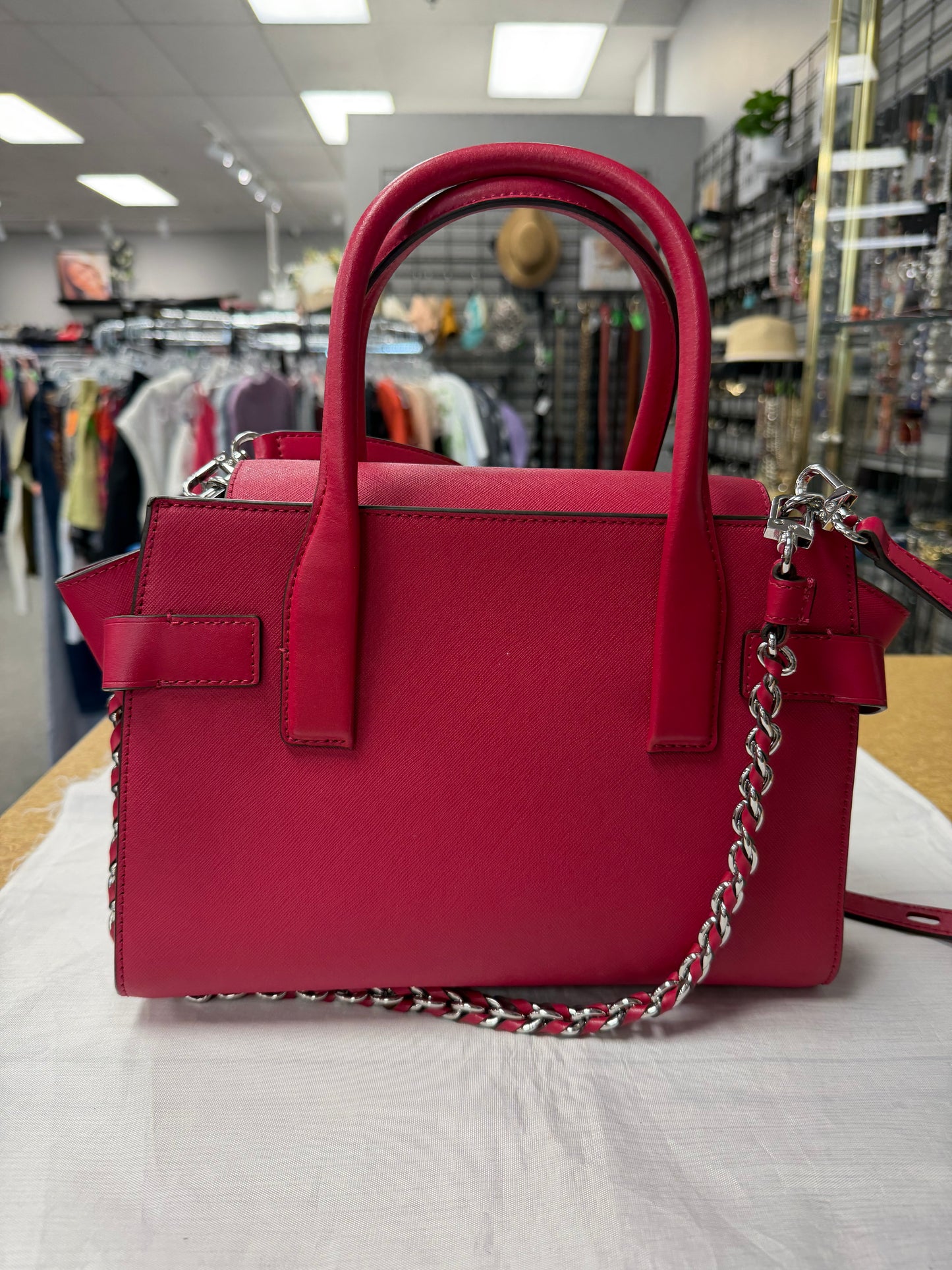 Handbag Designer By Michael Kors In Pink, Size:Medium