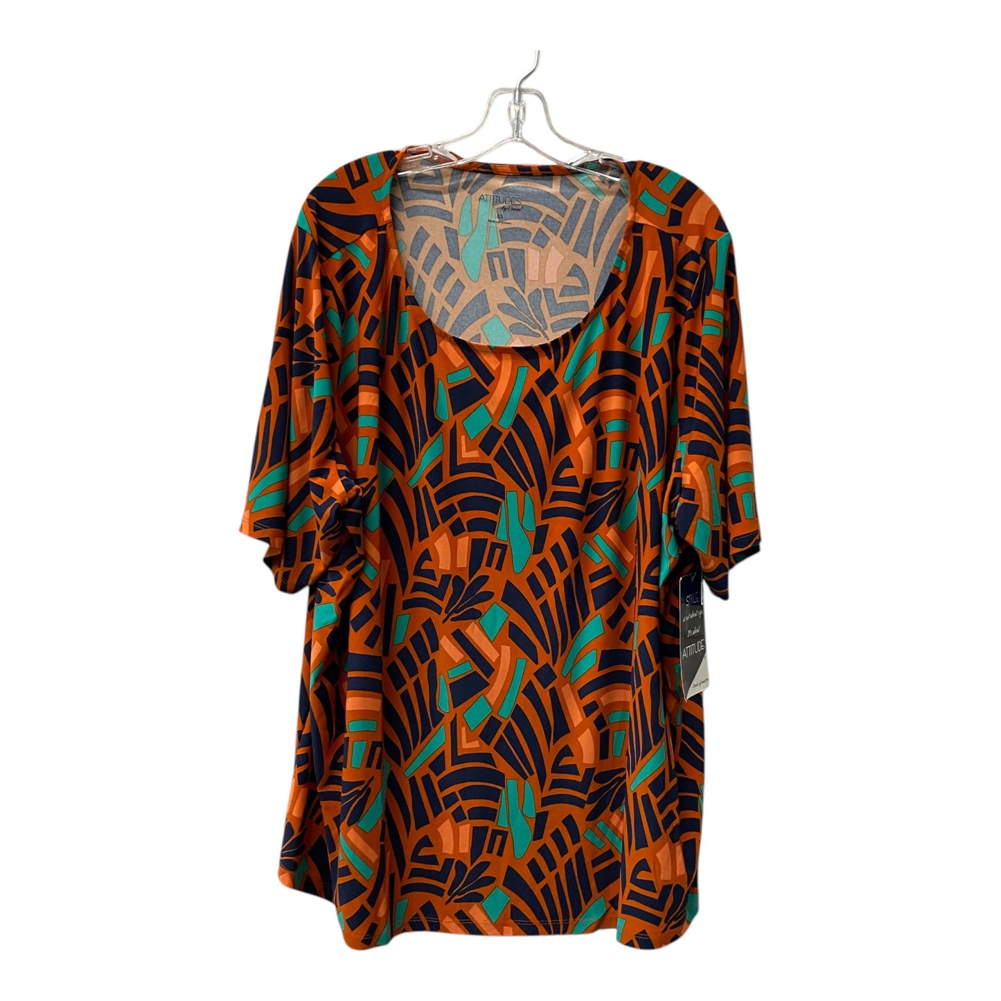 Top Ss By attitudes by Renee In Orange, Size:Xl