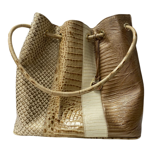 Handbag Designer By Brahmin In Tan, Size:Medium