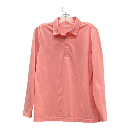 Athletic Top Ls Collar  In Pink, Size:M