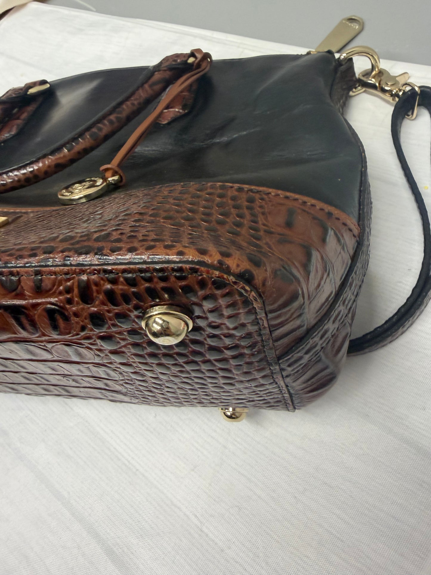 Handbag Designer By Brahmin In Black, Size:Medium