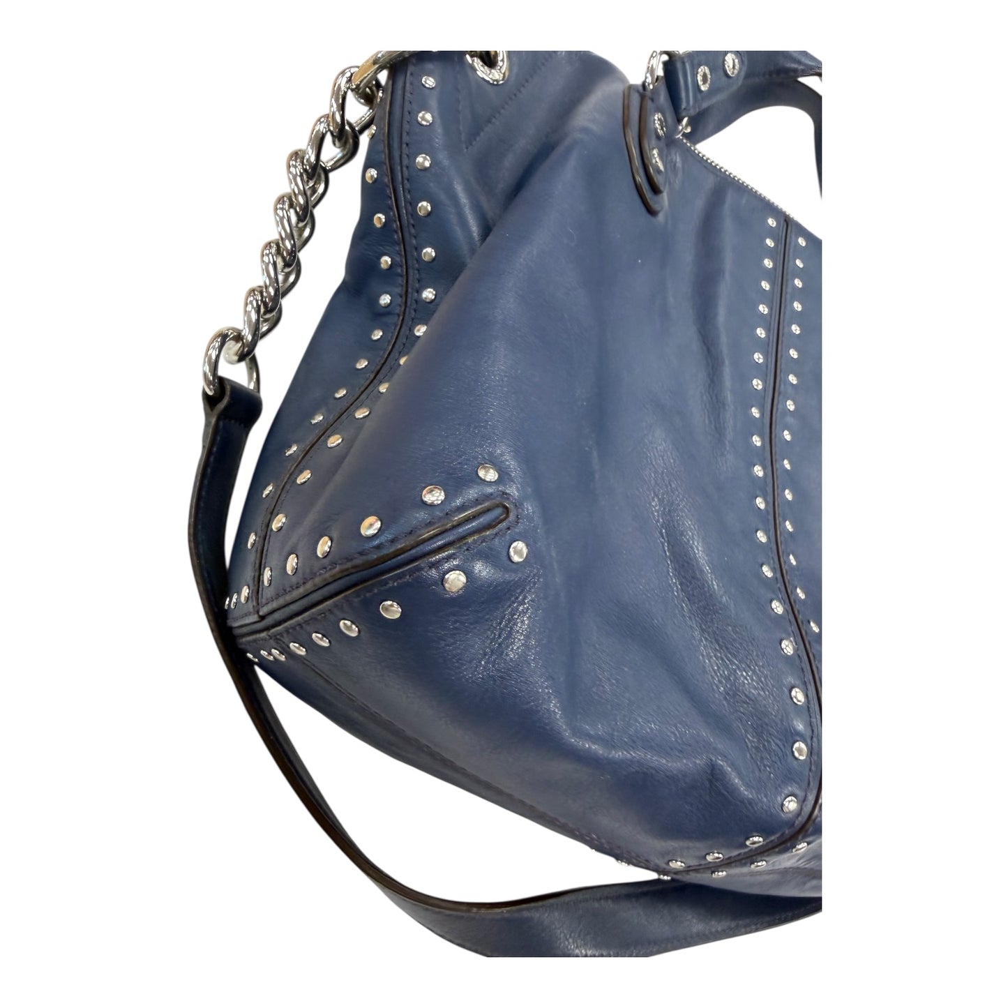 Handbag Designer By Michael Kors In Blue, Size:Large