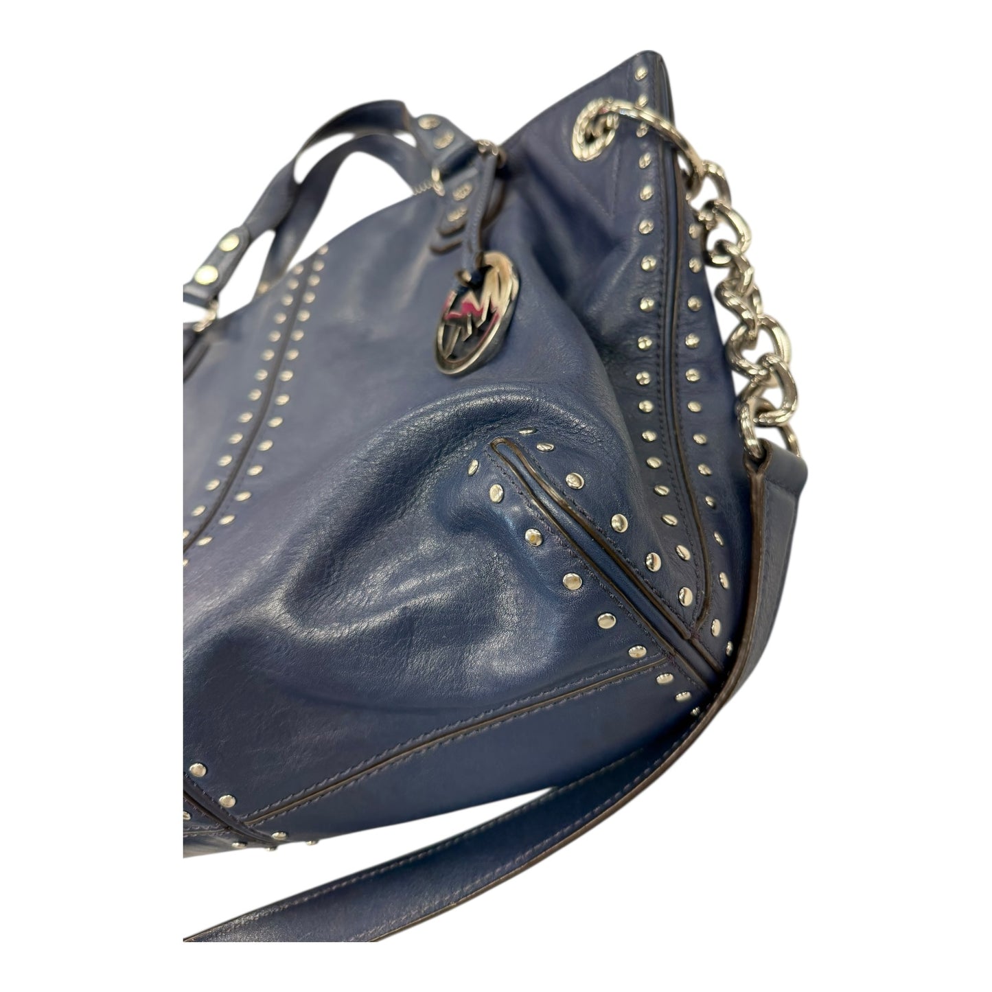 Handbag Designer By Michael Kors In Blue, Size:Large