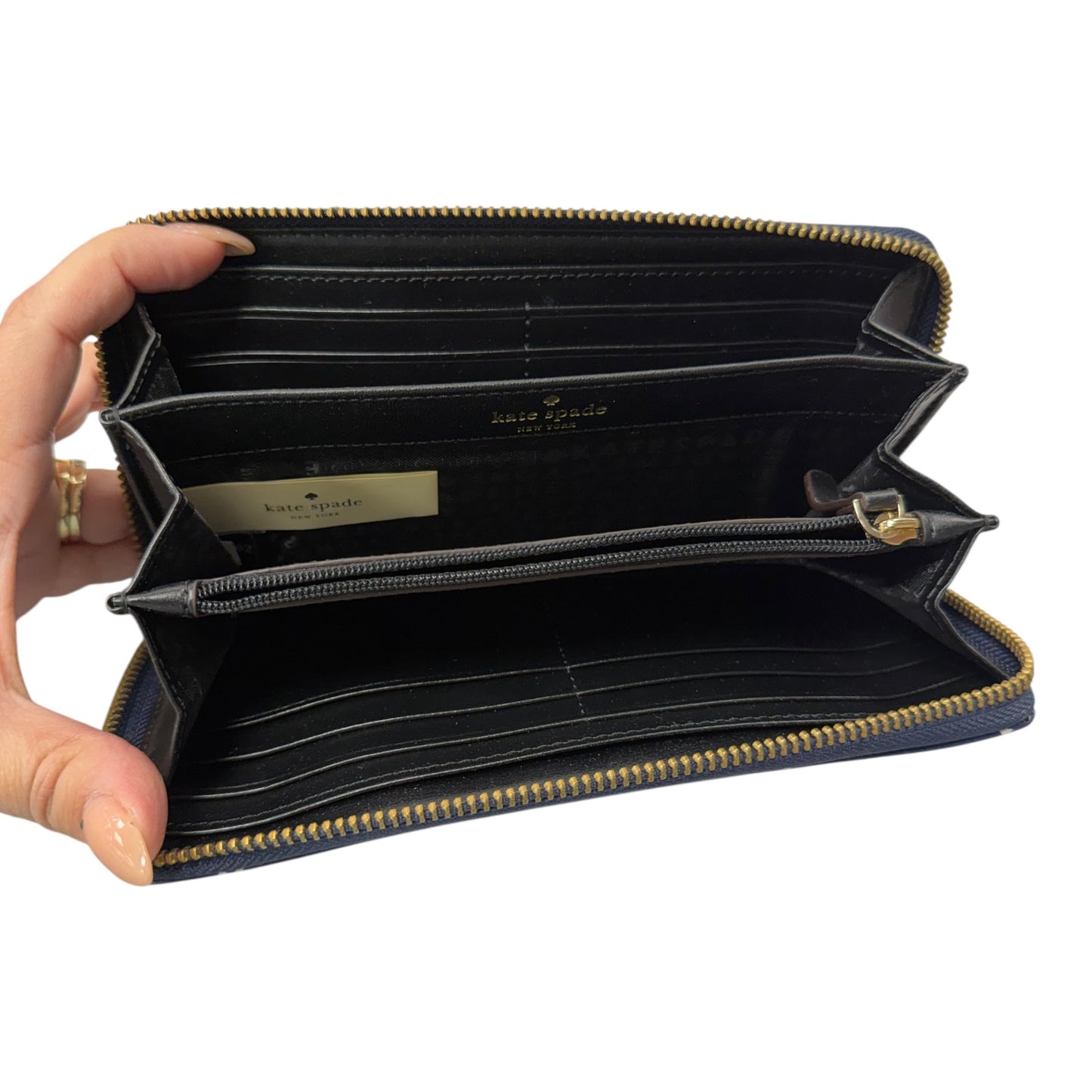 Wallet Designer By Kate Spade In Blue & White, Size:Medium