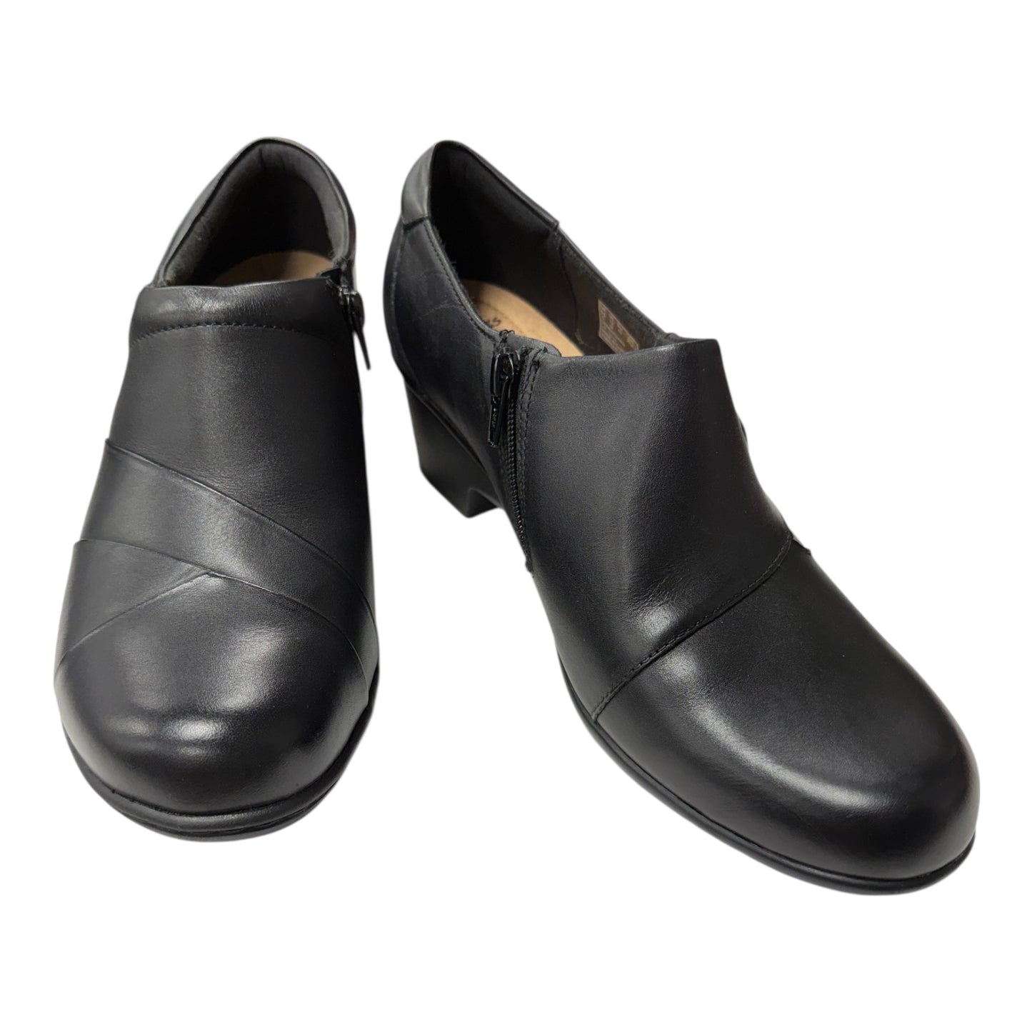 Shoes Flats By Clarks In Black, Size:12