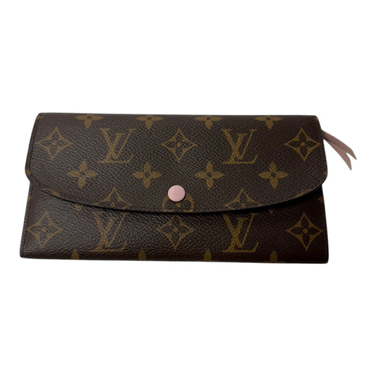 Wallet Luxury Designer By Louis Vuitton In Brown & Gold, Size:Large