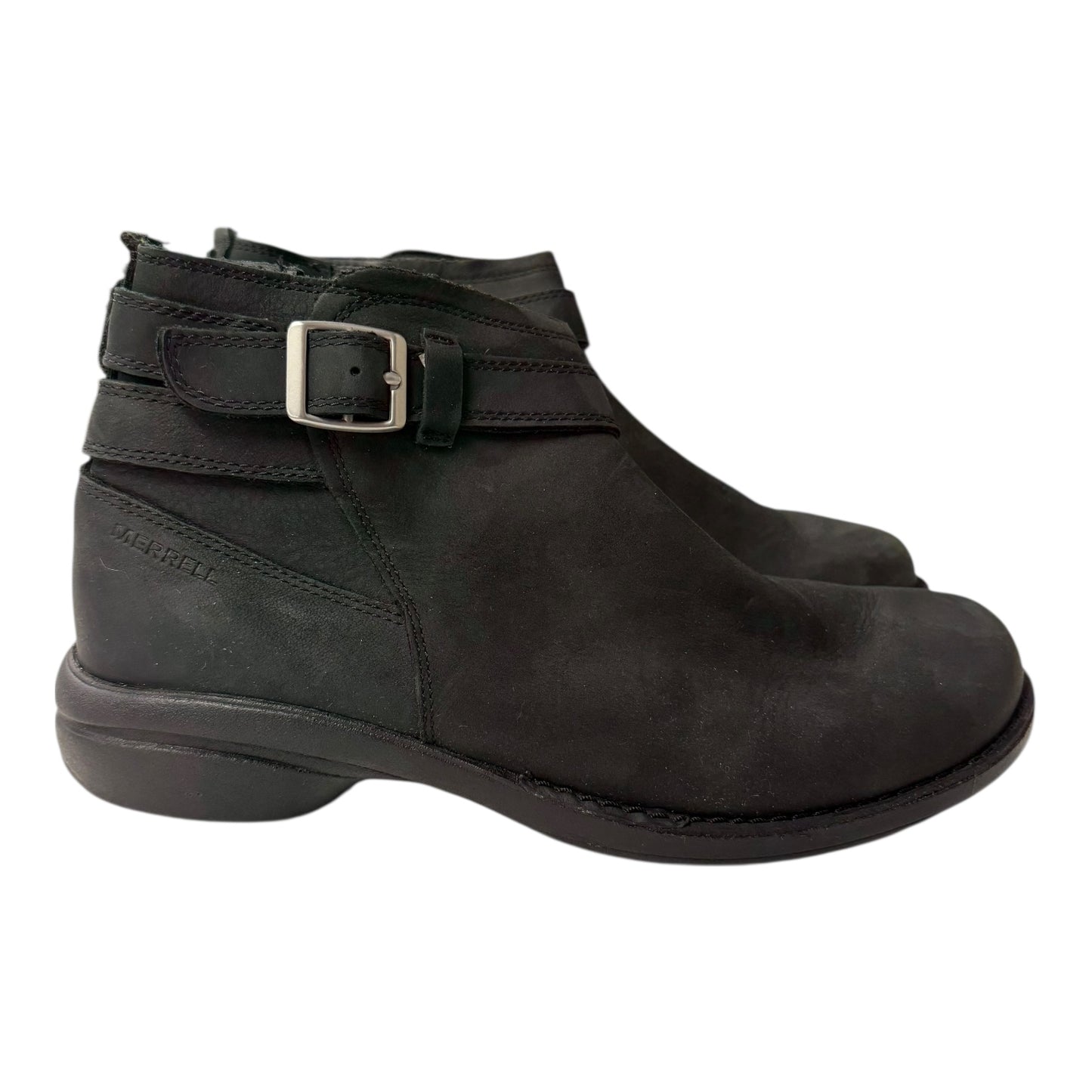 Boots Ankle Flats By Merrell In Black, Size:8.5