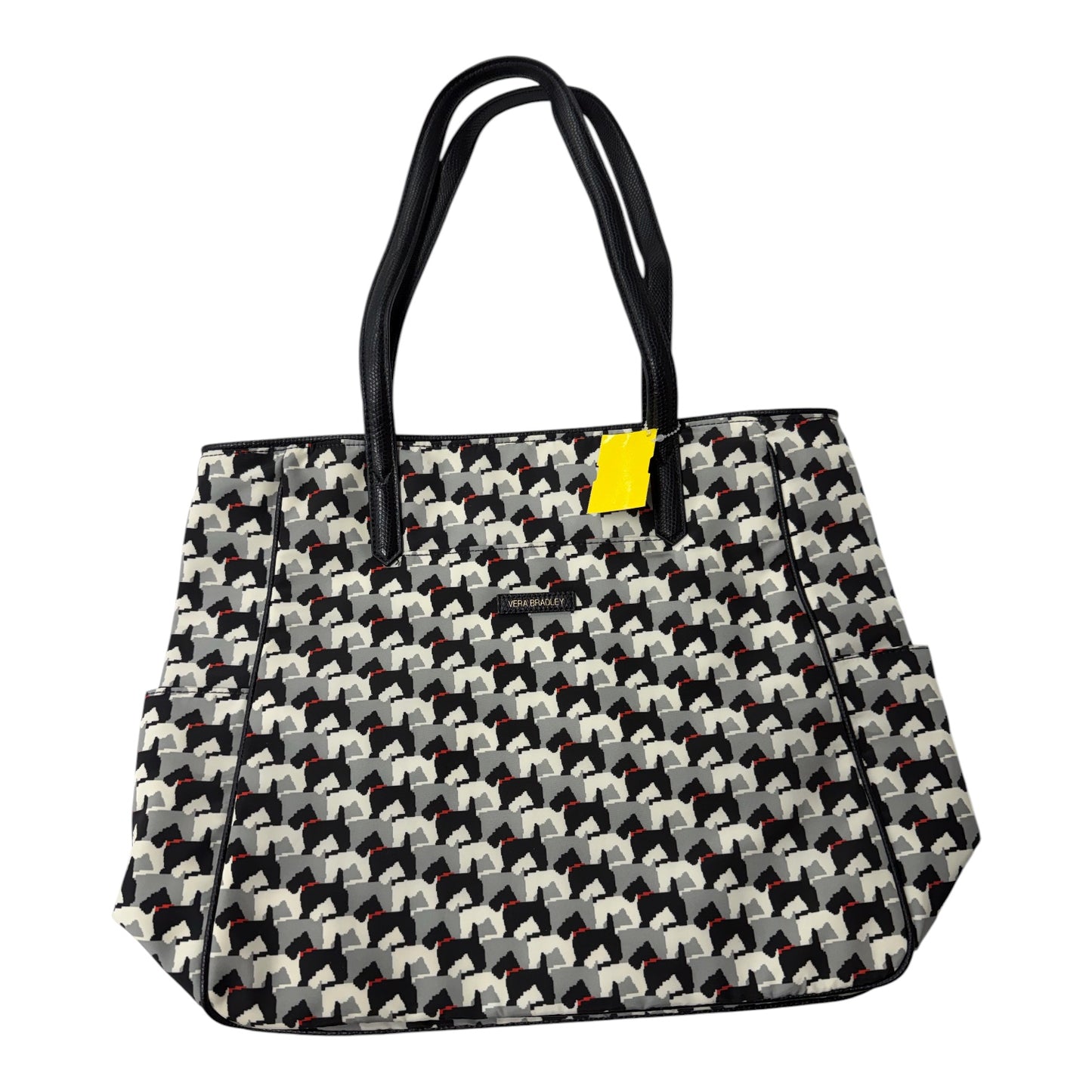 Handbag By Vera Bradley In Black & Grey, Size:Large