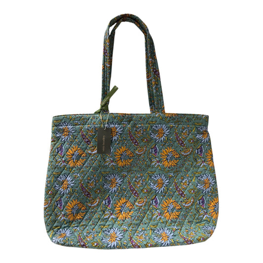 Tote By Vera Bradley In Green & Orange, Size:Large