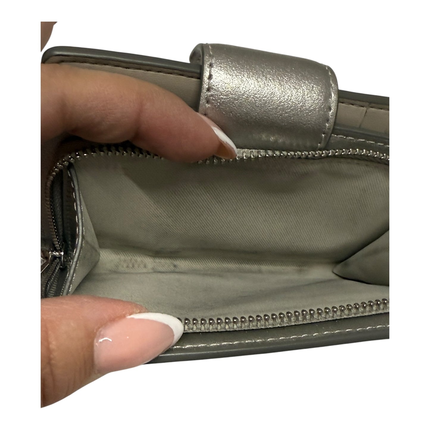 Wallet Designer By Coach In Grey, Size:Small