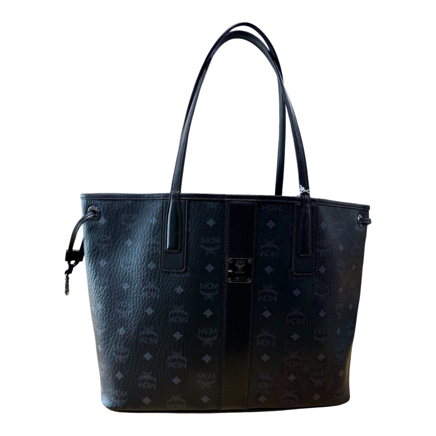 Handbag Luxury Designer By Mcm In Black, Size:Medium