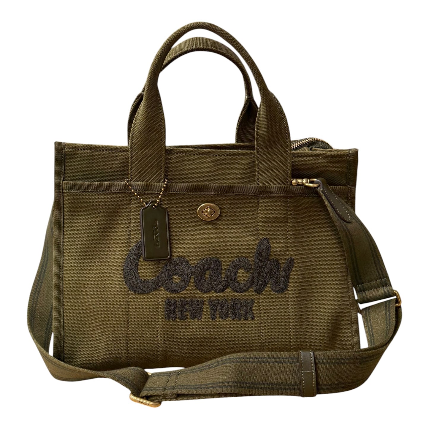 Handbag Designer By Coach In Green, Size:Medium