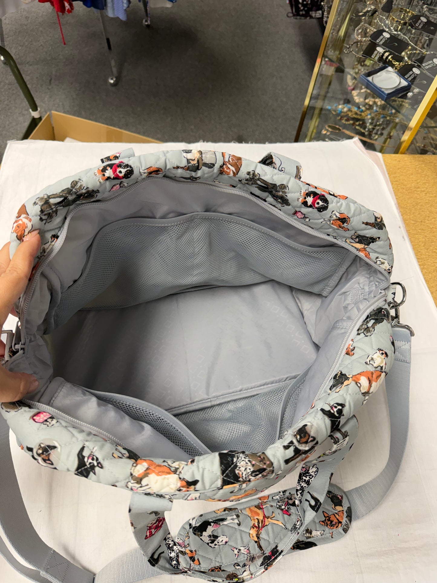 Duffle And Weekender By Vera Bradley In Grey, Size:Large
