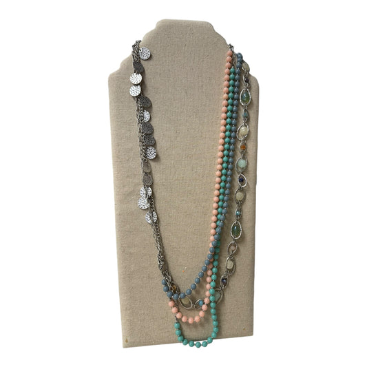 Necklace Layered In Silver