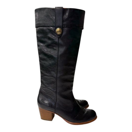 Boots Designer By Coach In Black, Size:7.5