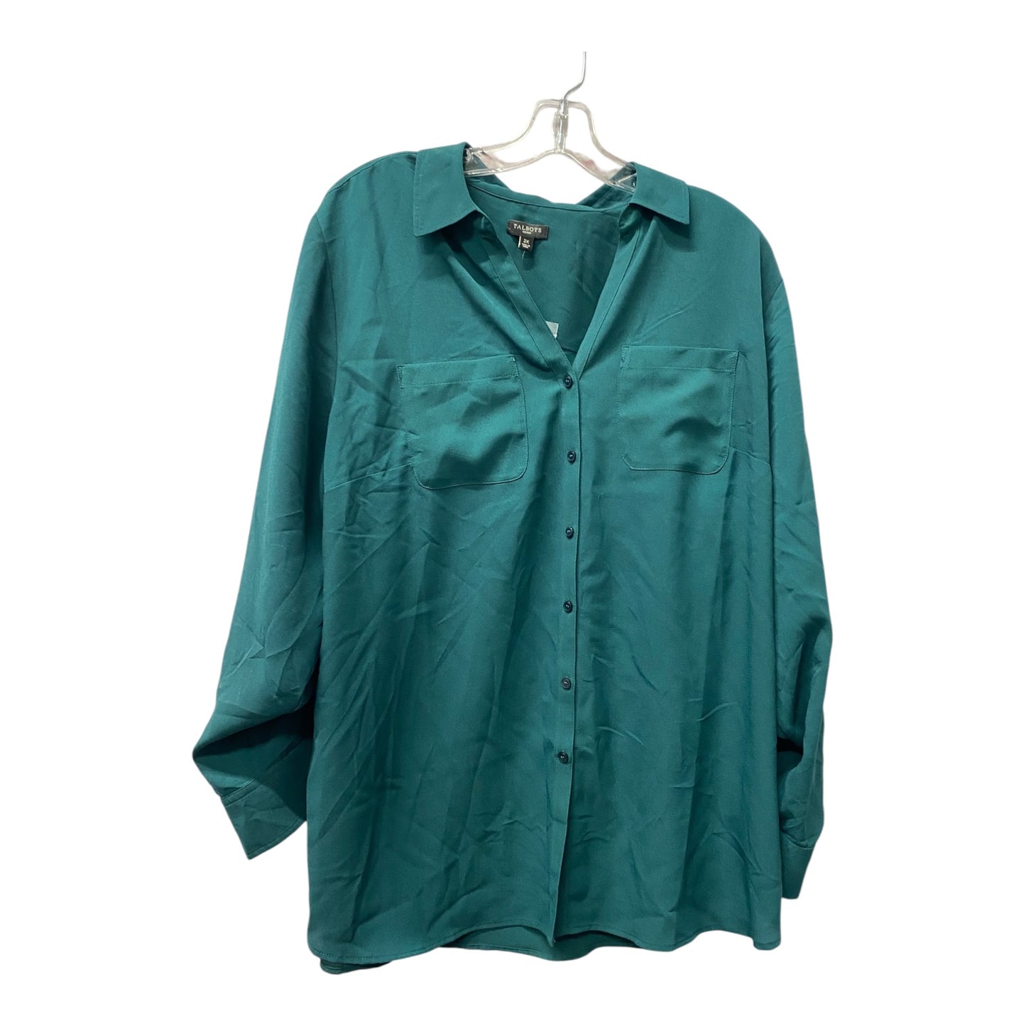 Top Ls By Talbots In Green, Size:2X