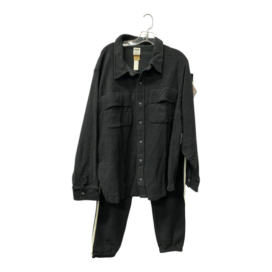 Pants Set 2Pc By Pink In Black, Size:1X
