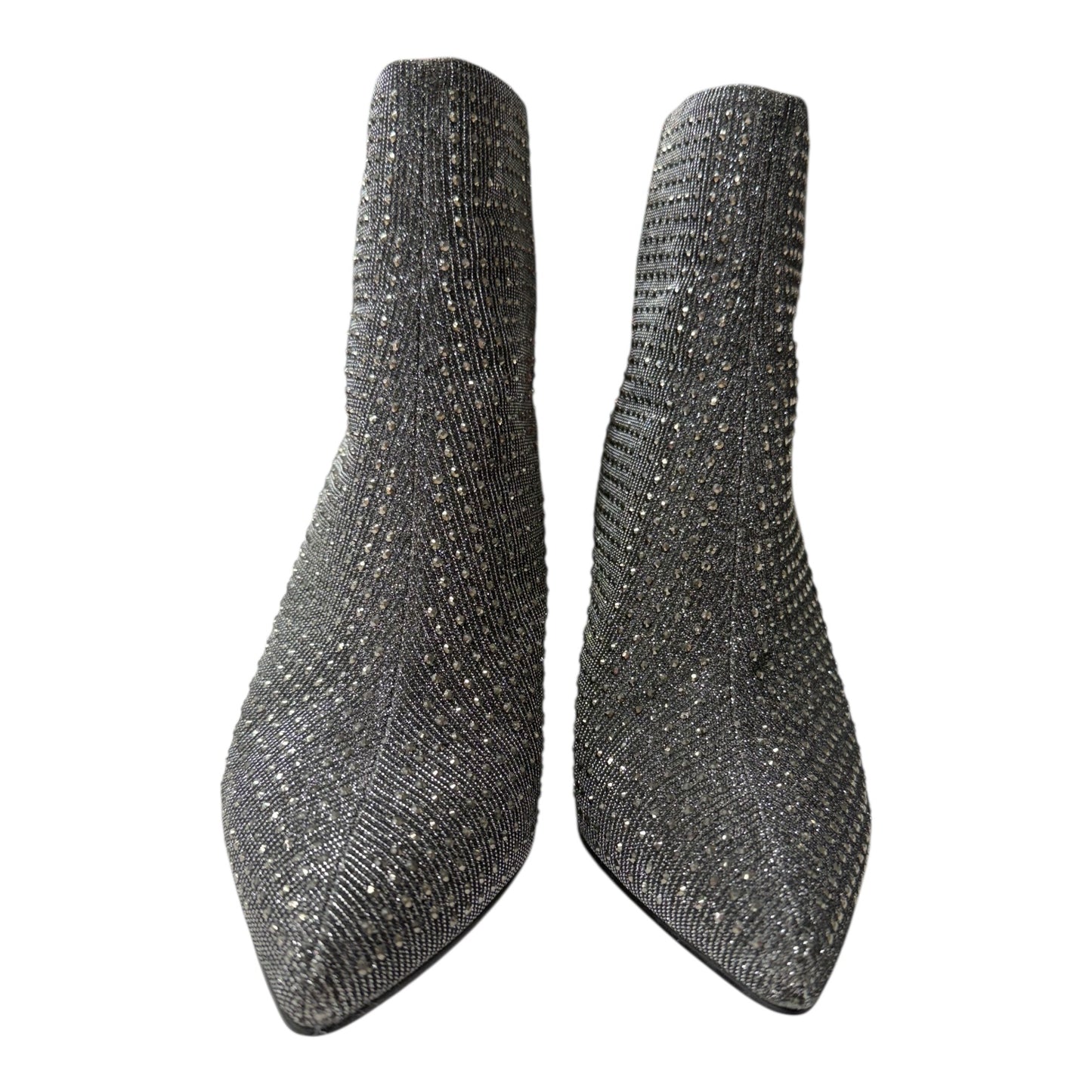 Boots Ankle Heels By Steve Madden In Silver, Size:8