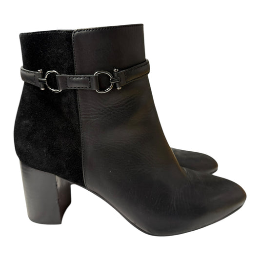 Boots Ankle Heels By Talbots In Black, Size:8.5