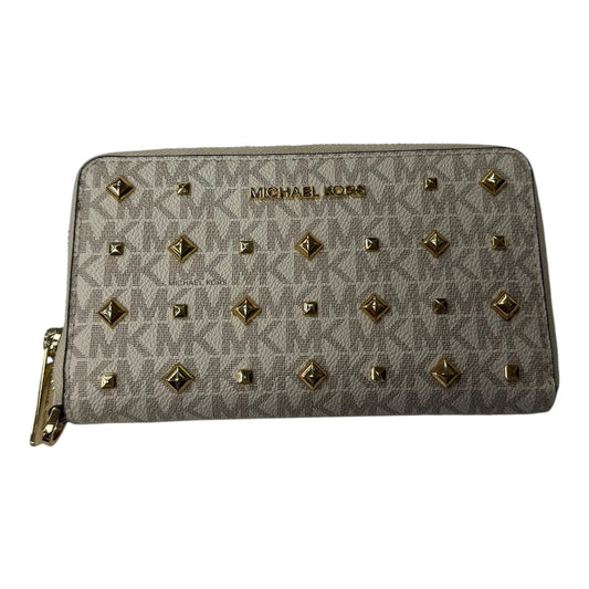 Wallet Designer By Michael Kors In Beige, Size:Medium
