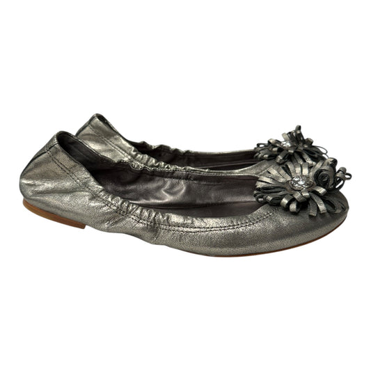 Shoes Designer By Coach In Silver, Size:8