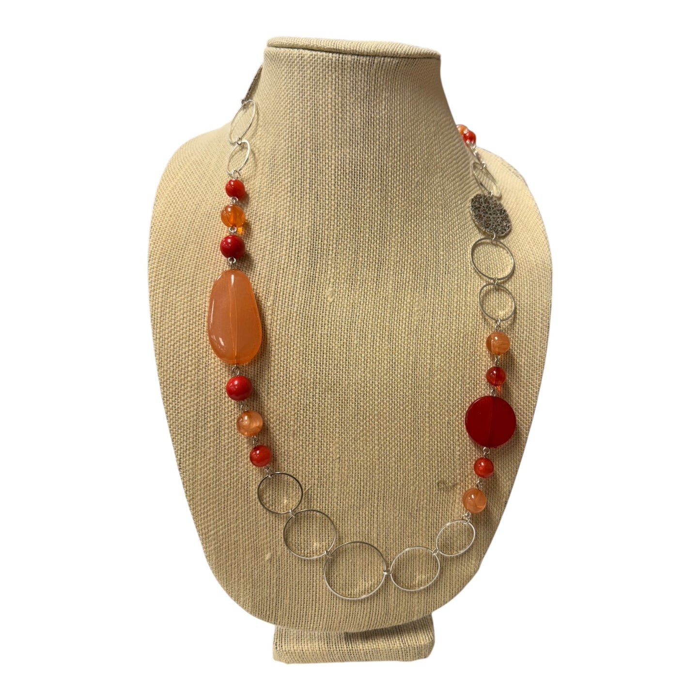 Necklace Other  In Orange & Pink