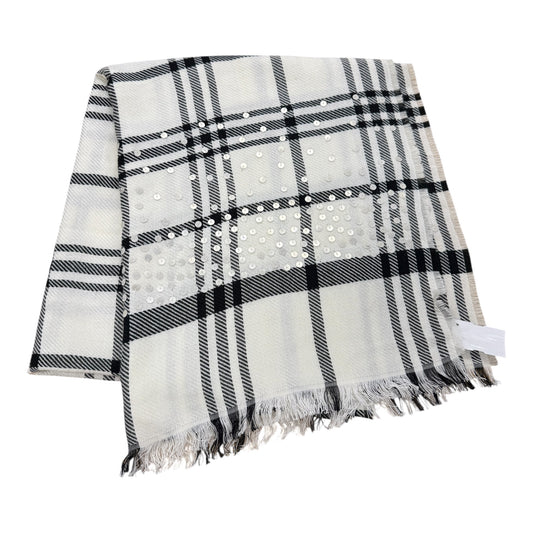 Scarf Long By Talbots In Black & Cream