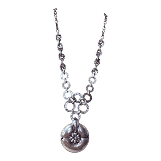Necklace Pendant By Chicos In Silver
