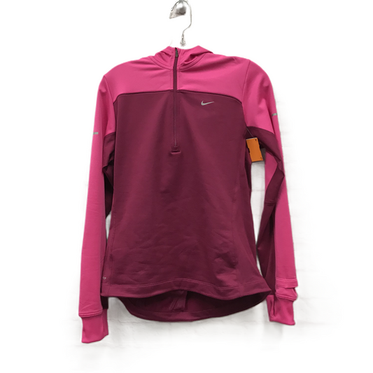 Athletic Top Long Sleeve Collar By Nike Apparel  Size: M